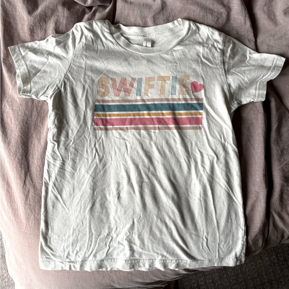 Kids Beige ‘SWIFTIE’ Custom Ordered Graphic T-Shirt